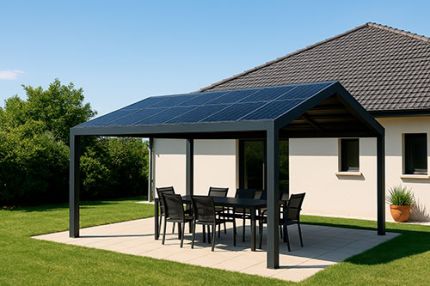 pose de pergola solaire