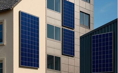 Installation de panneaux solaires muraux